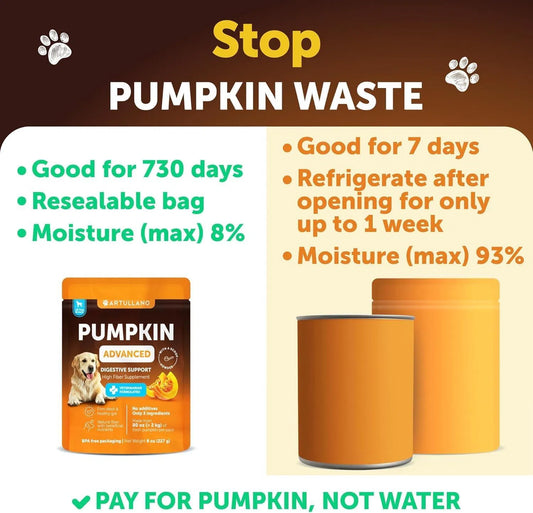 K9Glow Pumpkin Powder – Digestive Support & Fiber Supplement for Dogs (8 oz)