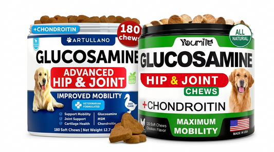 K9Glow Mobility Bundle – Joint Chews + Glucosamine & Chondroitin Formula