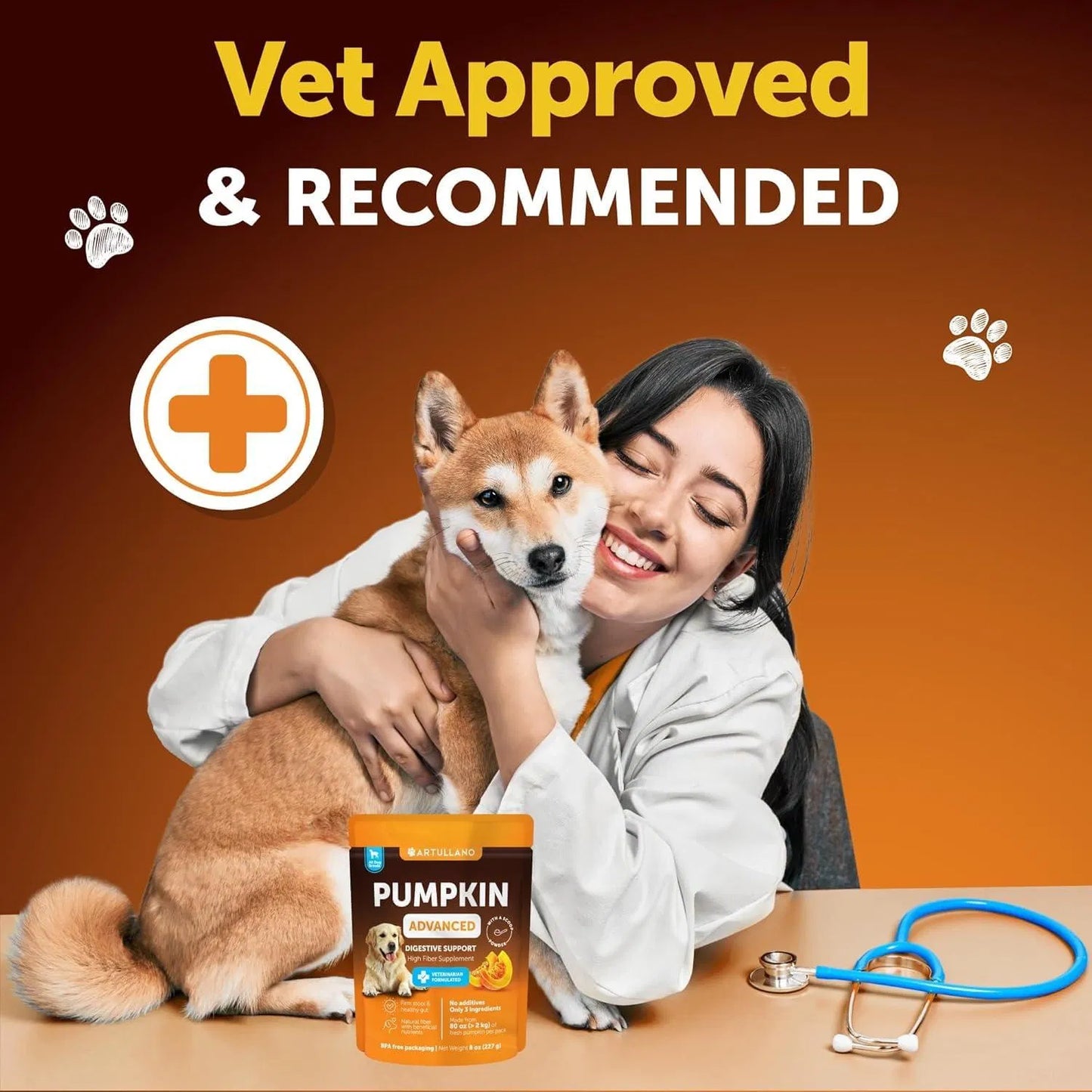 K9Glow Pumpkin Powder – Digestive Support & Fiber Supplement for Dogs (8 oz)